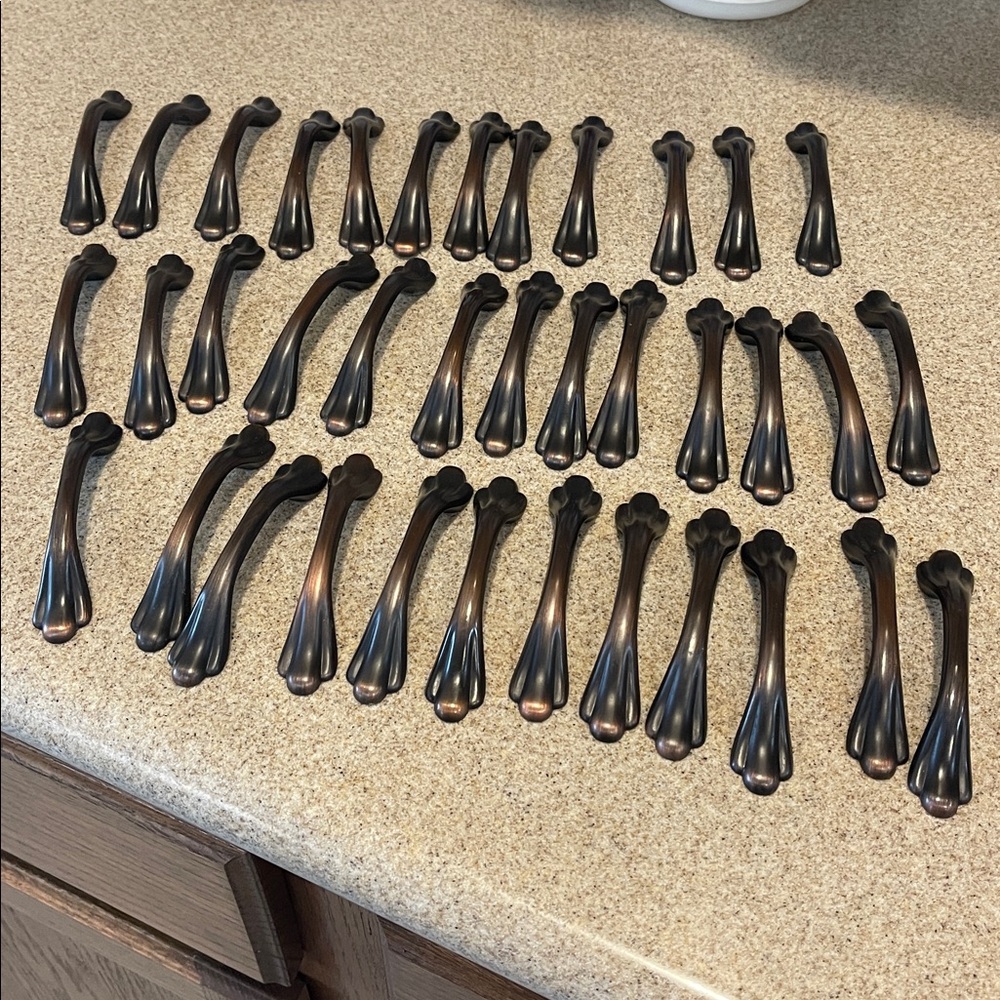 Set of Bronze Cabinet Handles - Picture 2 of 5